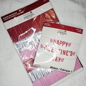 Celebrate It Red and White Fringe Backdrop & Banner